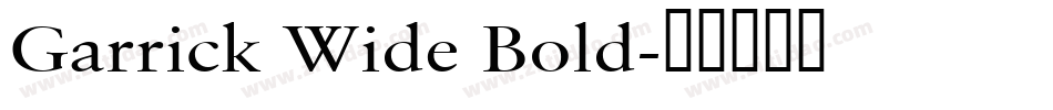 Garrick Wide Bold字体转换